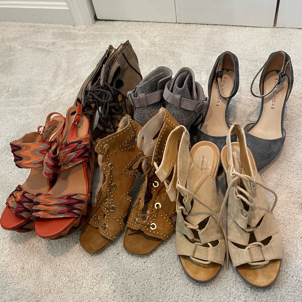 Women’s size 7 shoe collection (6 pairs)